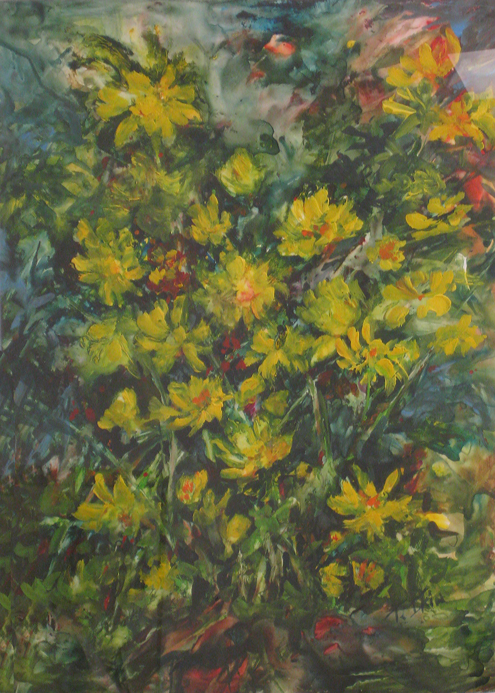 \"Sunflower\" by Taylor Ikin / Watercolor / Donated by Taylor Ikin, 2008 ikin-yellow-flowers
