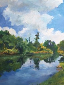 "Waterway at Millennium Garden" by Barbara Moak Willey