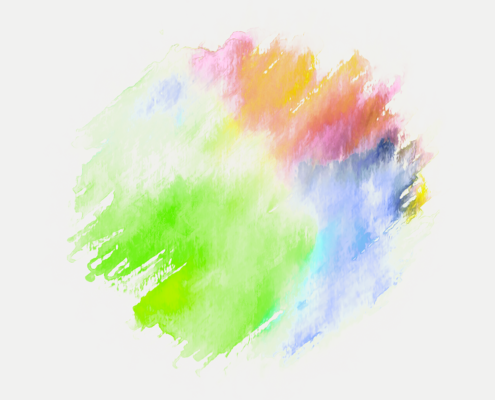 Watercolor paint swatches - art class