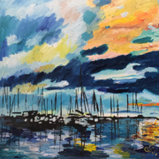 "Sunrise on the Harbor" by Caroline Karp