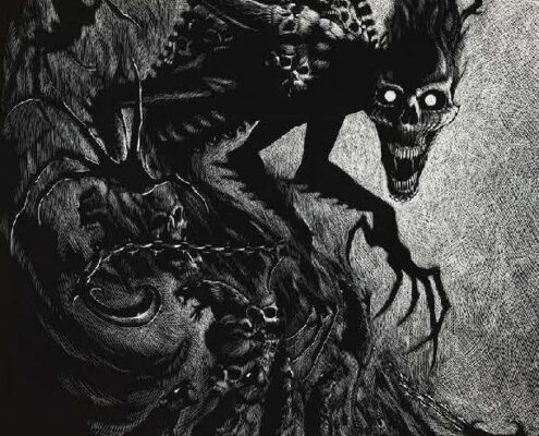Night Terrors by Stanley Morrison - graphic for Spooky Creatures (October 2020)